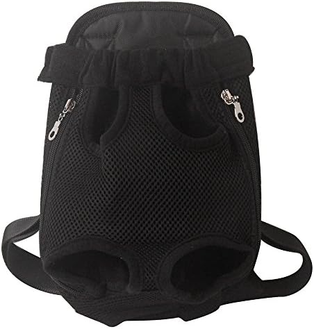 YINGJEE Legs Out Front Pet Dog Carrier Travel backpack breathable Pet Cat Puppy Tote Holder Bag Sling Outdoor Black S
