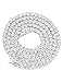 Bling Bling NY 1 Row Tennis Necklace/Bracelet 20/22/24 inch Silver Finish Lab Created Diamonds 4MM Iced Out Solitaires