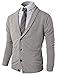H2H Men's Classic Fleece Zip up Cardigan Collar Sweater Gray US S/Asia M (CMOCAL07)
