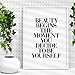 Beauty Begins the Moment You Decide to be Yourself Typography Poster Coco Chanel Wall Decor Motivational Print Inspirational Poster Home Decor