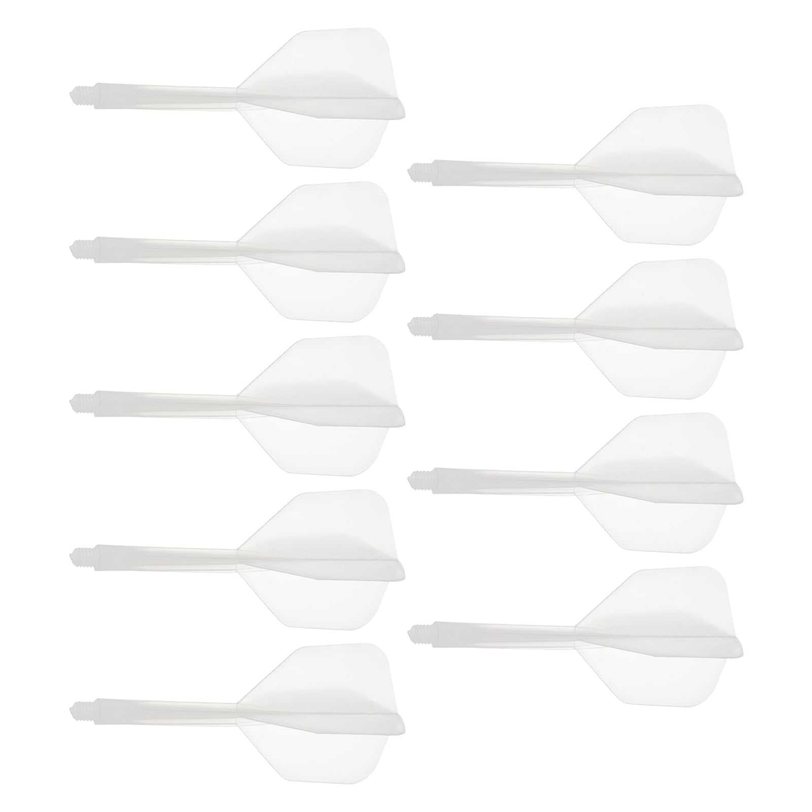 M METERXITY 9 Pack Integrated Dart Shaft and Flights-Screw In-one Dart Flight, Plastic Anti-Fall, Apply to Soft Tip Darts and Steel Tip Darts (2BA, Clear)