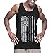 Mens Silver American Flag Tank Top T-shirt