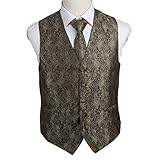 EGD2B.01 Gift Giving Paisley Microfiber Dress Tuxedo Vest Neck Tie Set By Epoint