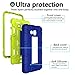 Samsung Galaxy Tab Lite E 7.0 Case, Galaxy Tab 3 Lite 7.0 Case, Venoro [Kickstand Feature] Shockproof Heavy Duty Armor Defender Protective Case Cover for SM-T110 / T111 / T113 (Navy Blue/Lemon Yellow)