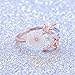 Barogirl Flower Ring Engagement Ring for Women Women's Rings for Lovers YR909 (7, Rose-gold)