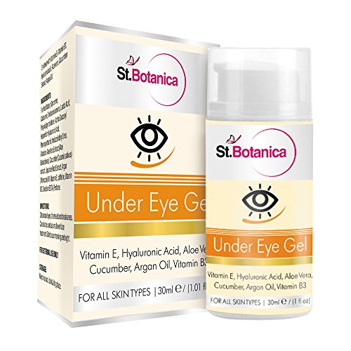 St.Botanica Under Eye Gel 30ml (With Vitamin E, B3, Hyaluronic acid, Aloe Vera, Cucumber, Argan Oil)