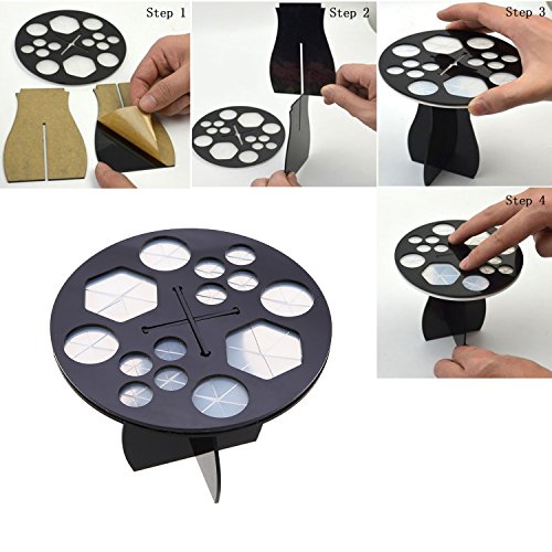 Silicone Makeup Brush Cleaning Mat, Makeup Brush Cleaner,Makeup Brush Cleaner Pad,Cosmetic Brush Cleaning Mat Portable Washing Tool Scrubber with Suction Cup (Green Pad with Circular Brush Holder)