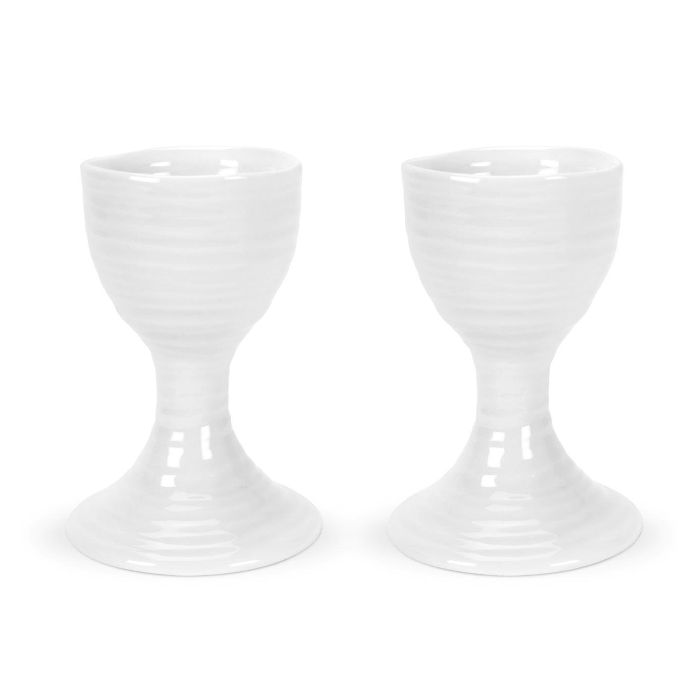 Portmeirion Home & Gifts Egg Cups Set of 2-White, Porcelain, 0.02 x 0.02 x 0.02 cm