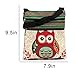 Canvas Embroidery Crossbody Purse Owl Shoulder Bag Satchel for Women Girls