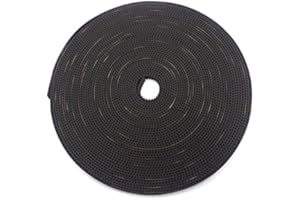 3D Printing GT2 Timing Belt, Zeelo 10 Meters (32.8ft) GT2 Open Timing Belt 2mm Pitch 6mm Width Rubber Fiberglass Fit for RepRap Prusa Mendel Rostock CR-10 Ender 3 3D Printers - Black