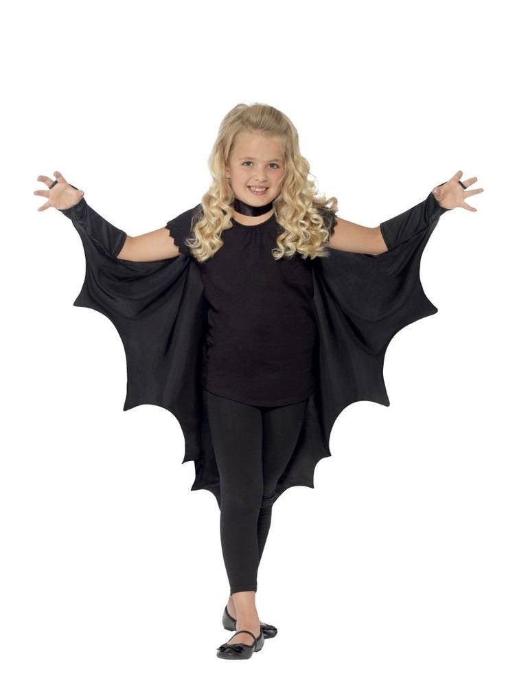 shoperama Vampire Bat Wings for Kids Halloween Costume Cape Girls Boys Cape