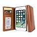 Twelve South Journal for iPhone SE (2nd Gen), 8/7/ 6, Full Grain Leather Wallet Folio Case and Display Stand, (Cognac)