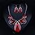 Girl Era Fine Bridal Charm Butterfly Style Resin,Crystal Necklace & Earrings Set