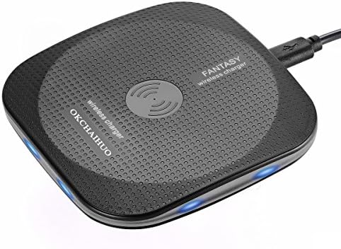 Charger Wireless Charger,OKCHIAHUO Wireless Charger Standard charge for iphone8 iphone8plus iphoneX,Universal for all Qi-Enabled devices (black)