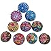 Souarts Mixed Round Polymer Clay Flowers Snap Button Jewelry Charms Pack of 12pcs