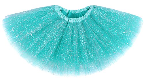 Girl's Princess Layered Dress-Up Tulle Tutu Skirt w/ Sparkling Sequins