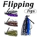 RUNCL Anchor Box - Flipping Jigs, Bass Fishing Jigs 1/2oz - Double Spike Trailer Keeper, Silicone Skirts, Taper-Shaped Streamlined Head, Weedguard System, Proven Colors - Fishing Lures (Pack of 4)