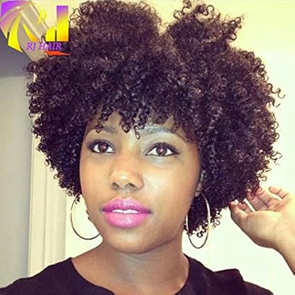 Amazon Com Rj Hair Short Afro Kinky Human Hair Bulk Unprocessed