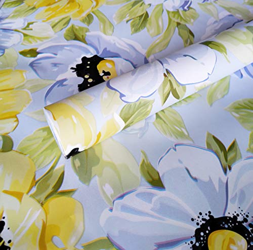 Wollzo Yellow Sun Flower Self Adhesive Wallpaper ( Multicolor 45 x 500 cm ) Wollzo Yellow Sun Flower Self Adhesive Wallpaper ( Multicolor 45 x 500 cm )