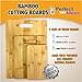 Bamboo Cutting Boards Set of 3 Durable Thick Strong Premium Eco-friendly Wood - Kitchen Chopping Chicken, Meat, Bread, Vegetables, Fruit, Cheese. Brand: Perfect Life Ideas -Tm