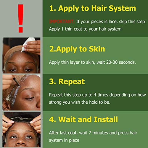 Isheeny Hair Replacement Adhesive 38 ML Safe Nontoxic Invisible Bonding Glue For Poly and Lace Hairpiece, Wig, Toupee Systems - Thumbnail 7