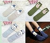 4 Pair Womens Soft Cute Animal Pattern Casual Cartoon Crew Socks