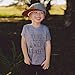 Children Gray Young Wild Three Birthday Brother Twin Letter Print T-Shirts