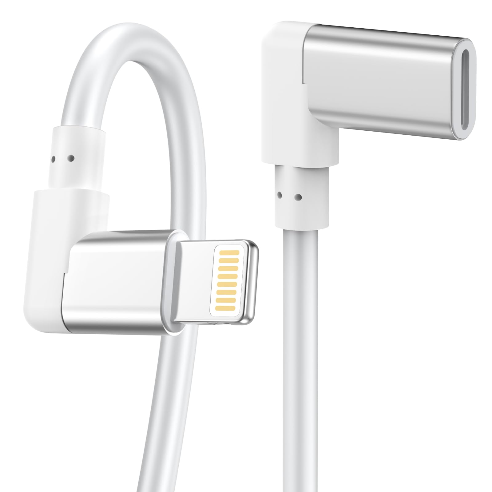 Photo 1 of iPhone Charger for Live Extension Cable,[Apple MFi Certified]90 Degree Lightning Charging Male to Female Extender Dock Adapter for iPhone 14/Pro Max/13/12/11/XS/X/8/7/6 Pass Data Audio Live Broadcast