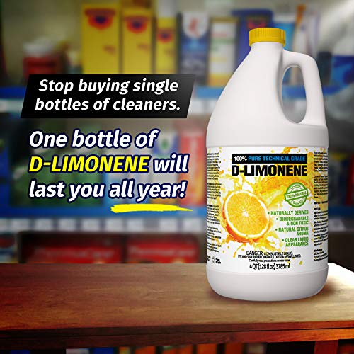 100% Pure D-Limonene Citrus Orange Oil Extract Best Natural Solvent Extracted from Orange Peels (Citrus Cleaner Degreaser & Deodorizer) (22.5 oz)