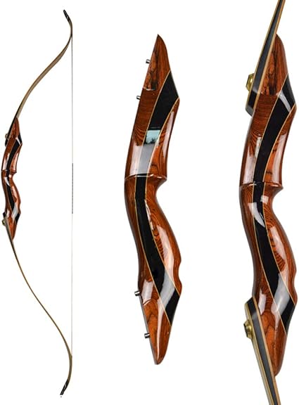 SHARROW Takedown Recurve Bogen Set - Wurfarme & Holz-Griff Für Bogenschießen & Jagd