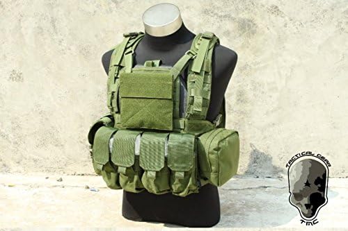 Amazon 新しいtmc戦術的な軍のrrvプレートキャリアチェストリグベスト5ポーチグリーン タクティカルベスト 通販