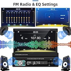 Podofo Single Din Car Stereo with Apple Carplay and