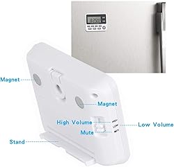 XREXS 4 Channels Digital Kitchen Timer Clock with