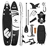 FitEngine SUP Allrounder/Racer/Junior 8′ – 12“ | Umfangreiches Stand-up-Paddle-Board Set inkl. Drybag, Handyhülle und…