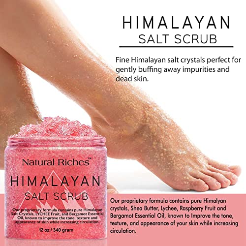 Natural Riches Himalayan Salt Exfoliating Body Scrub Lychee Bergamot