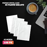 1ABOVE 45 Micron 100Pack A5 Plastic Wallets Glass Clear Punched Ring Binder view 2