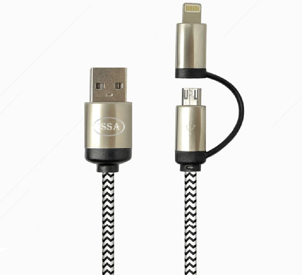 ISSA 2 in 1 Data and Charger Cable, Micro USB Cable 3 ft