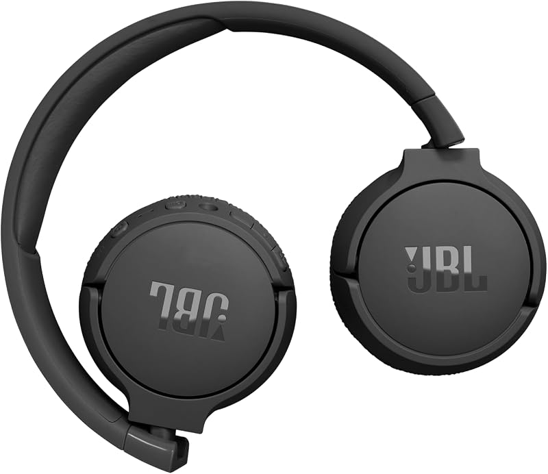 Fones de ouvido jbl tune 670nc, fones de ouvido leves sem fio com cancelamento de ruído adaptável, bluetooth e 70 horas de bateria, preto