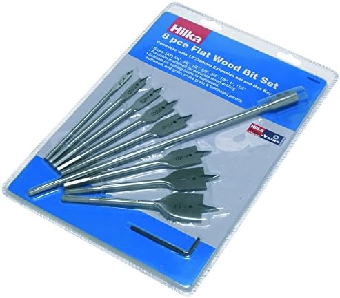 10 PCE Flat Wood Boring Bit Set