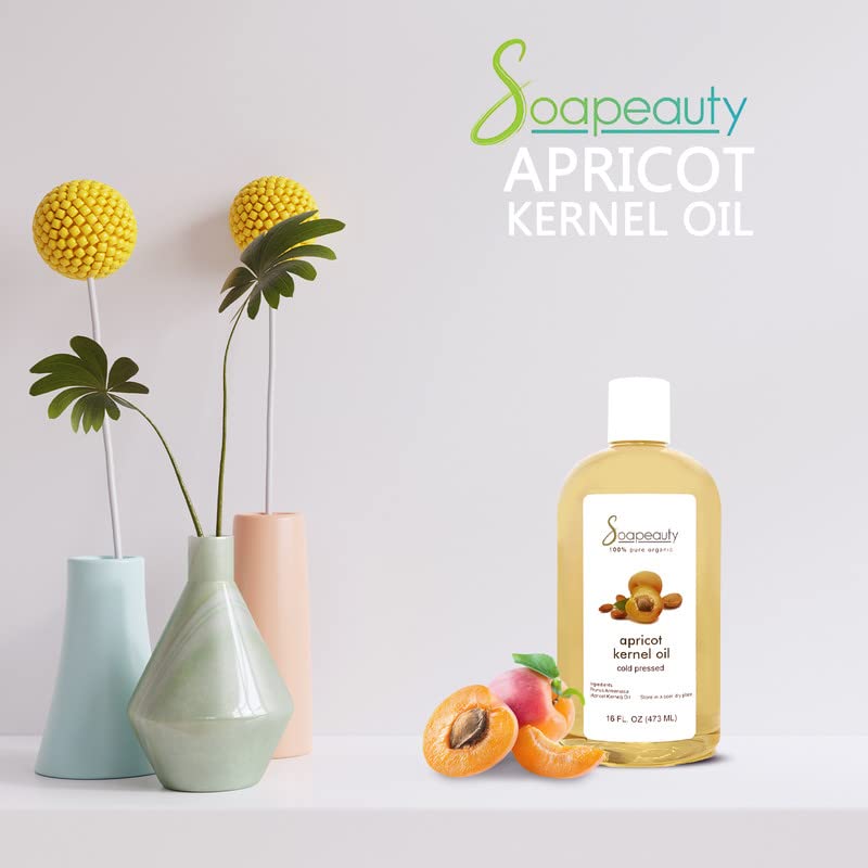 Soapeauty Apricot Kernel Oil Cold Pressed 100 Pure Natural Apricot Oil for Skin, Face, Hair