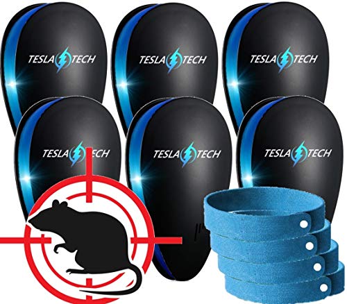 ULTRASONIC PEST REPELLENT 6-PACK & 4 MOSQUITO BRACELETS [2018 NEW MODEL] Electronic Plug In Repeller to Control Rats, Mice, Mosquitos,Insects, Spiders, Fleas, Roaches, Eco-Friendly - Baby & Pet Safe!