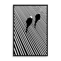 Framed Canvas Wall Art Modern Geometric Pattern Canvas Prints Home Artwork Decoration for Living Room,Bedroom - 16x24 inches