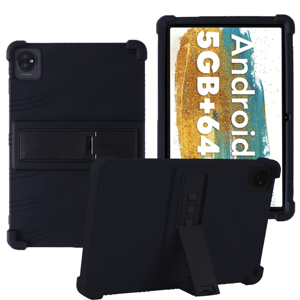 YHFZR Case for Blackview Tab 7 WiFi, Soft Kid Friendly Light Weight Build in Kickstand Protective Case for Blackview Tab 7 WiFi Tablet 10 Inch, Black