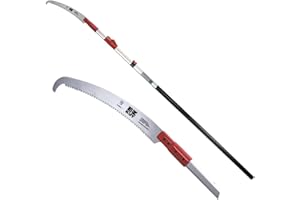 EZ Kut Kamikaze 15′ Extendable Tree Trimmer Pole Saw - Branch Cutter with Single Hook Pole Saw Blade for Branch Removal - Best Pole Saws for Tree Trimming. Tree pruner pole saw since 1988