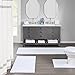 MADISON PARK SIGNATURE Marshmallow Bathroom Rug Non Slip, Luxrurious Plush Mat, Absorbent, Quick Dry, Spa Design Bath Room Décor, 24x72, White