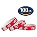 100 Neon Red VIP - Wristco Plastic Wristbands