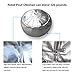 ROTOT Unstuffed Decorative Pouf, Ottoman, Bean Bag Chair, Foot Stool, Foot Rest, Storage Solution or Wedding (Empty & New) (Silver)