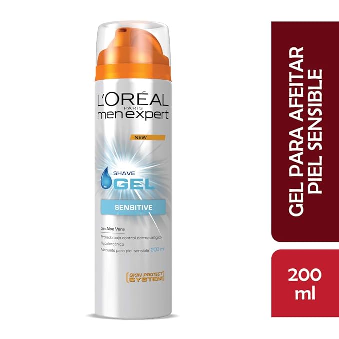 L'Oreal Men Expert Sensitive Shave Gel 200ml Amazon.co.uk Beauty