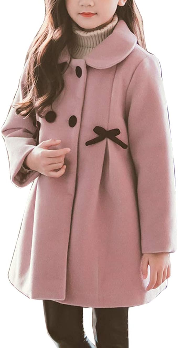 Happyjp 女の子 コート 可愛い アウター Aライン ゆったり チェスターコート リボン 防寒 ジャケット 秋 冬 コート ジャケット 通販 Amazon