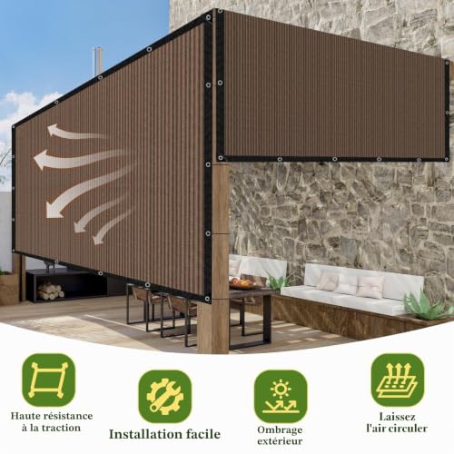 Outdoor shading net, sun protection net, 85% UV, breathable shade fabric with border, with eyelets, shade for wind cover, sand, garden, pergola, terrace, pet house.
